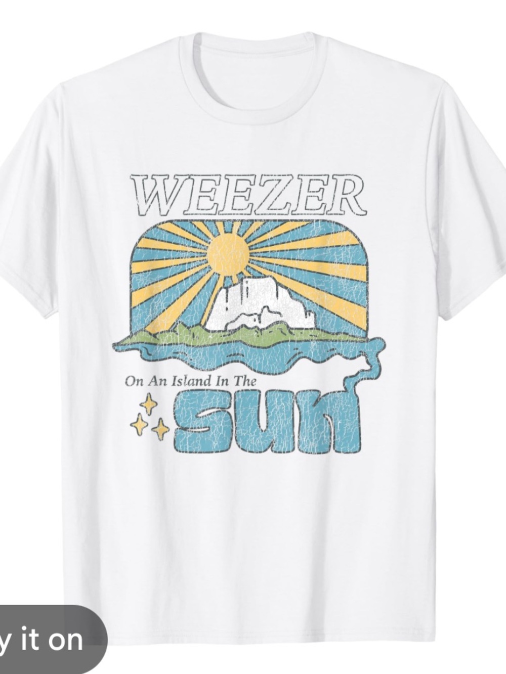 Weezer On An Island In The Sun Band Tee